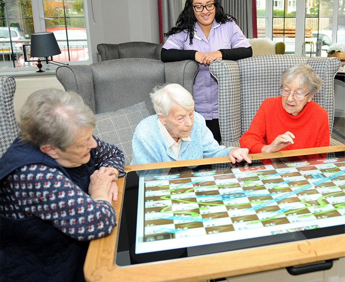 ww care home interactive table screen